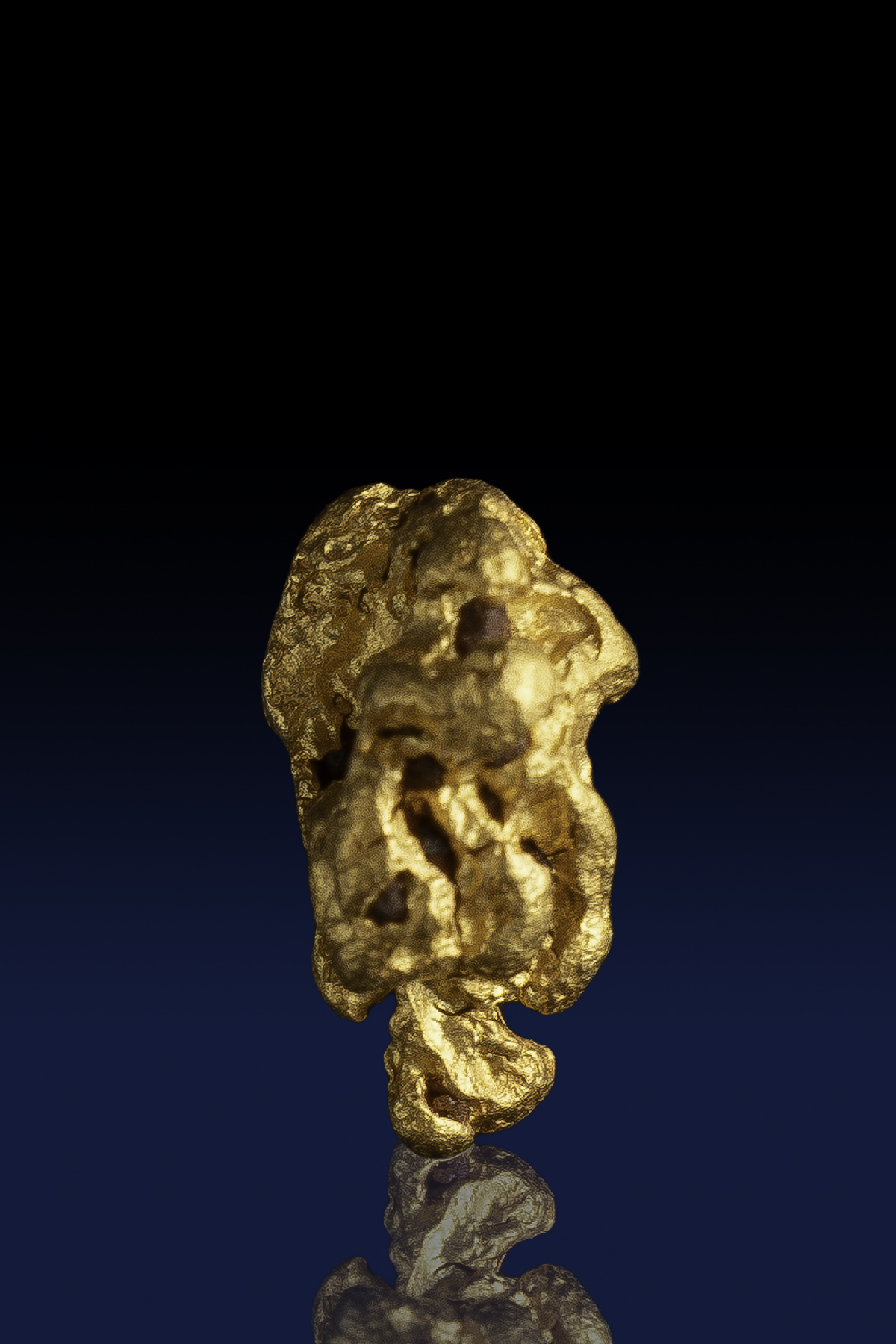 Curvy, Deep-Toned Natural Gold Nugget - Australia - 1.76 grams (image for) Curvy, Deep-Toned Natural Gold Nugget - Australia - 1.76 grams